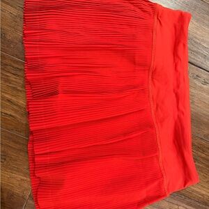 lululemon athletica Red Pleated Skater Skirt